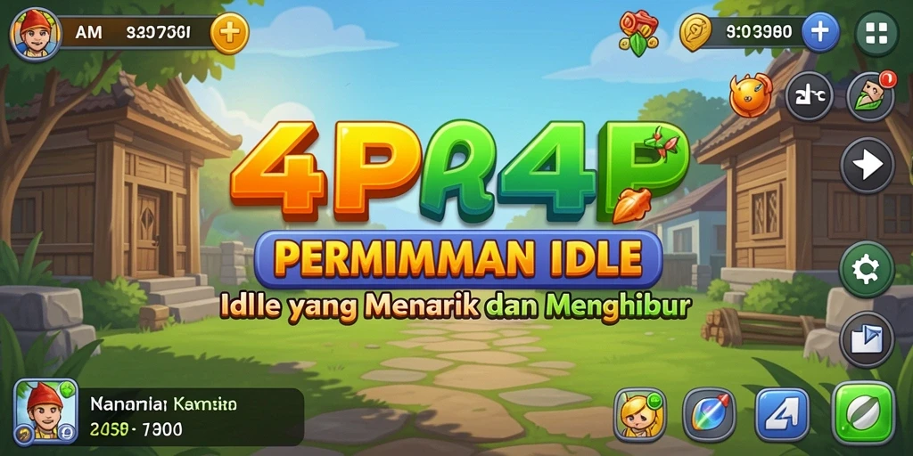 Tampilan gameplay 4P4P yang menarik dan penuh warna.