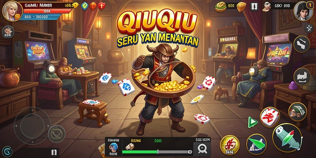 Tampilan gameplay QiuQiu yang seru dan interaktif.