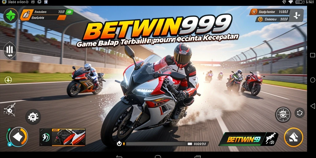 Gameplay BETWIN999 yang penuh aksi dan balapan mendebarkan.