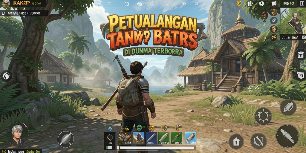 Tangkapan layar gameplay KAKRP yang menunjukkan eksplorasi dunia terbuka.