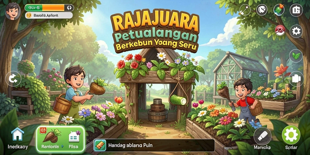 Tampilan menarik dari gameplay Farming RAJAJUARA yang penuh warna.