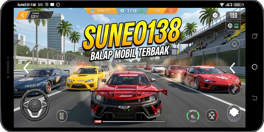 Tampilan permainan SUNEO138 yang mendebarkan saat balapan.