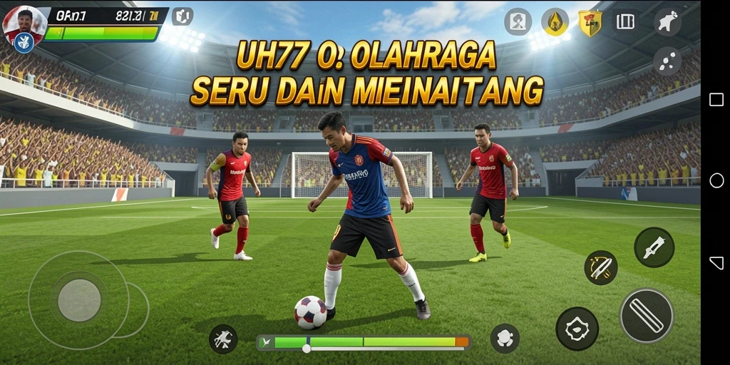 Tampilan gameplay UH77 yang seru dan penuh aksi olahraga.